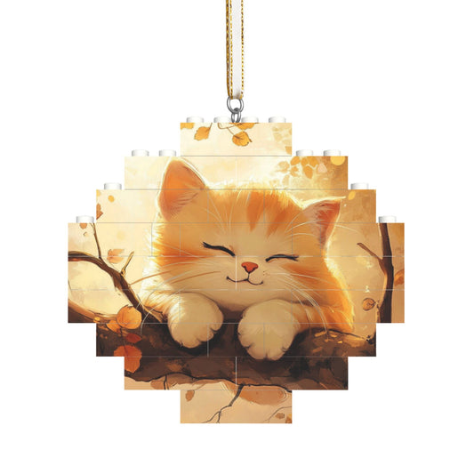 Adorable Cat Hanging Decoration Puzzle - Creative Plastic DIY Ornament for Home Decor