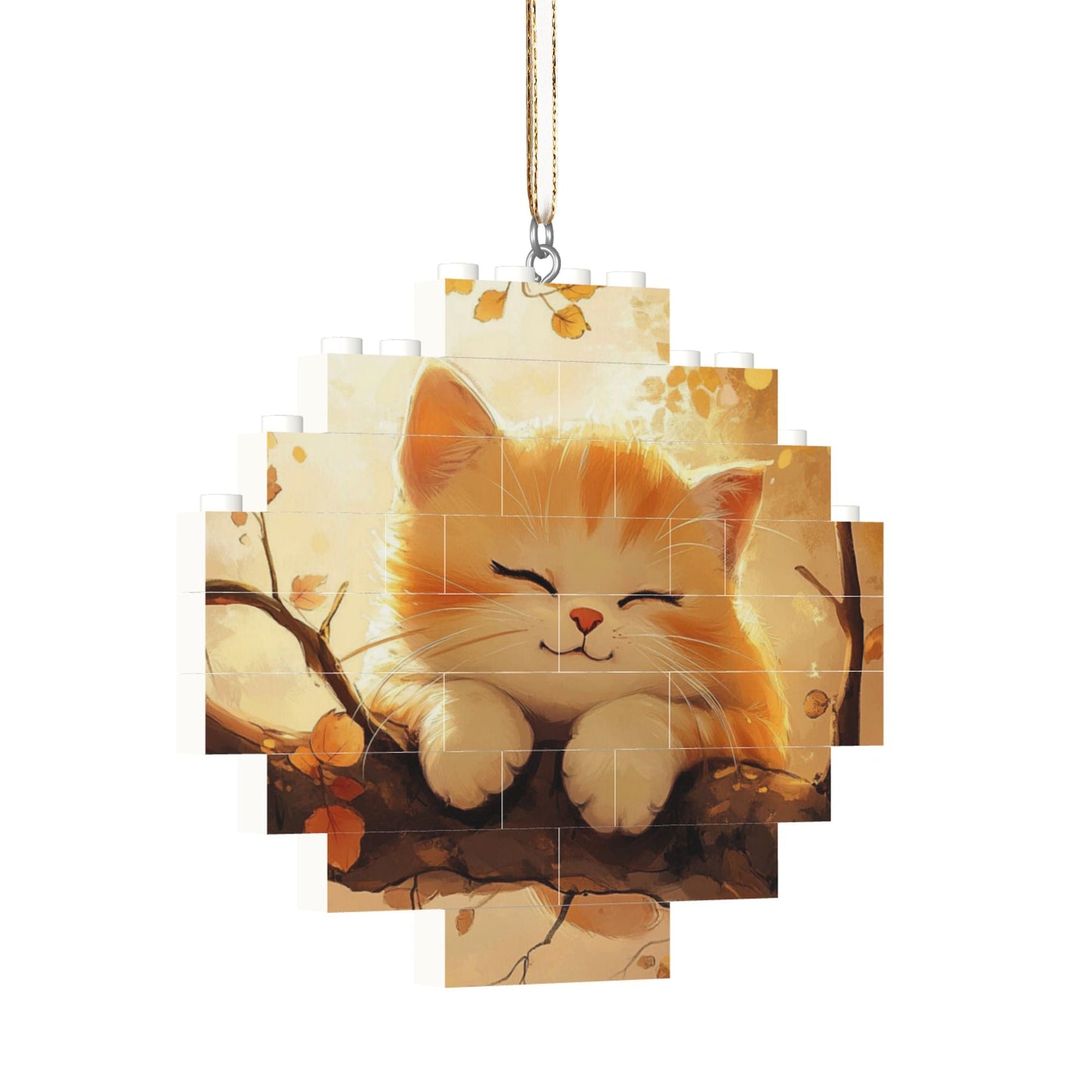 Adorable Cat Hanging Decoration Puzzle - Creative Plastic DIY Ornament for Home Decor