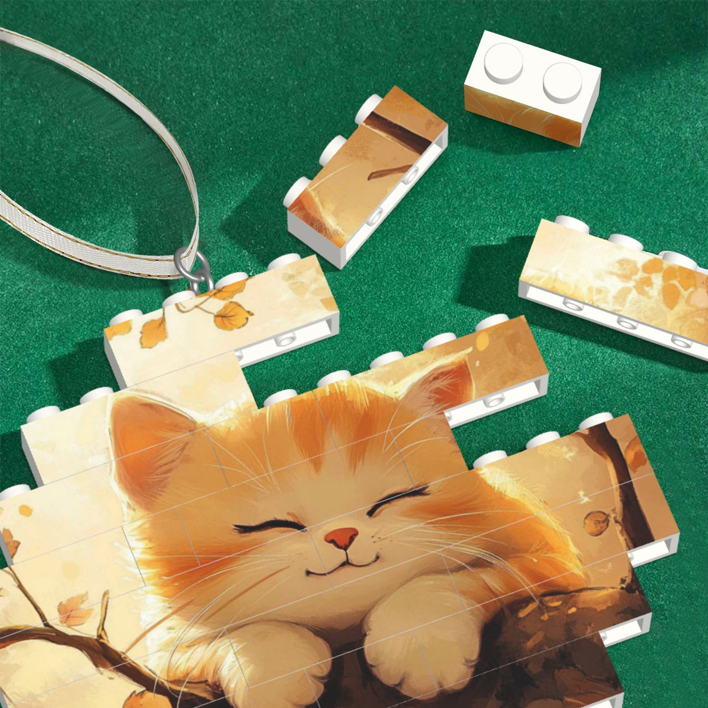 Adorable Cat Hanging Decoration Puzzle - Creative Plastic DIY Ornament for Home Decor