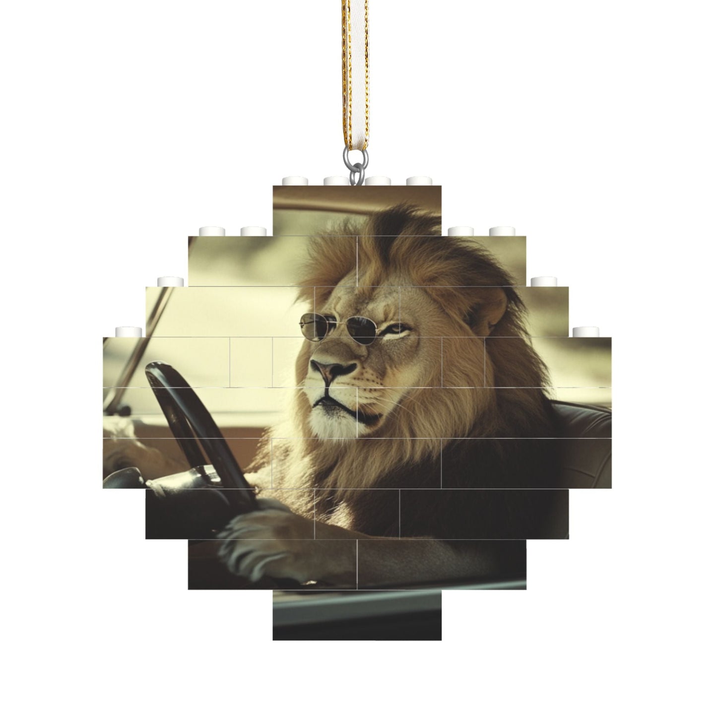 Lion Theme Hanging Puzzle Blocks - Creative Home & Holiday Decoration