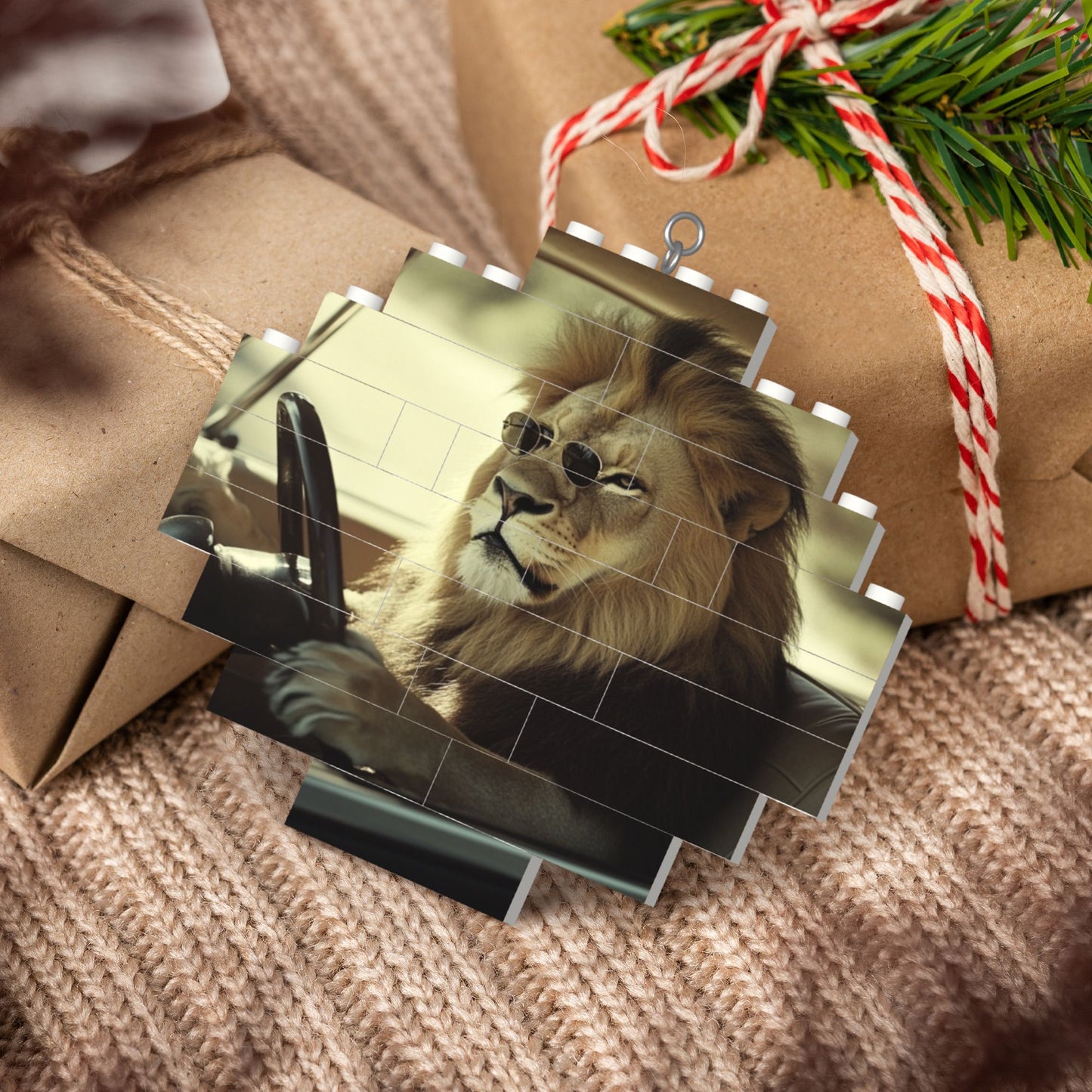 Lion Theme Hanging Puzzle Blocks - Creative Home & Holiday Decoration