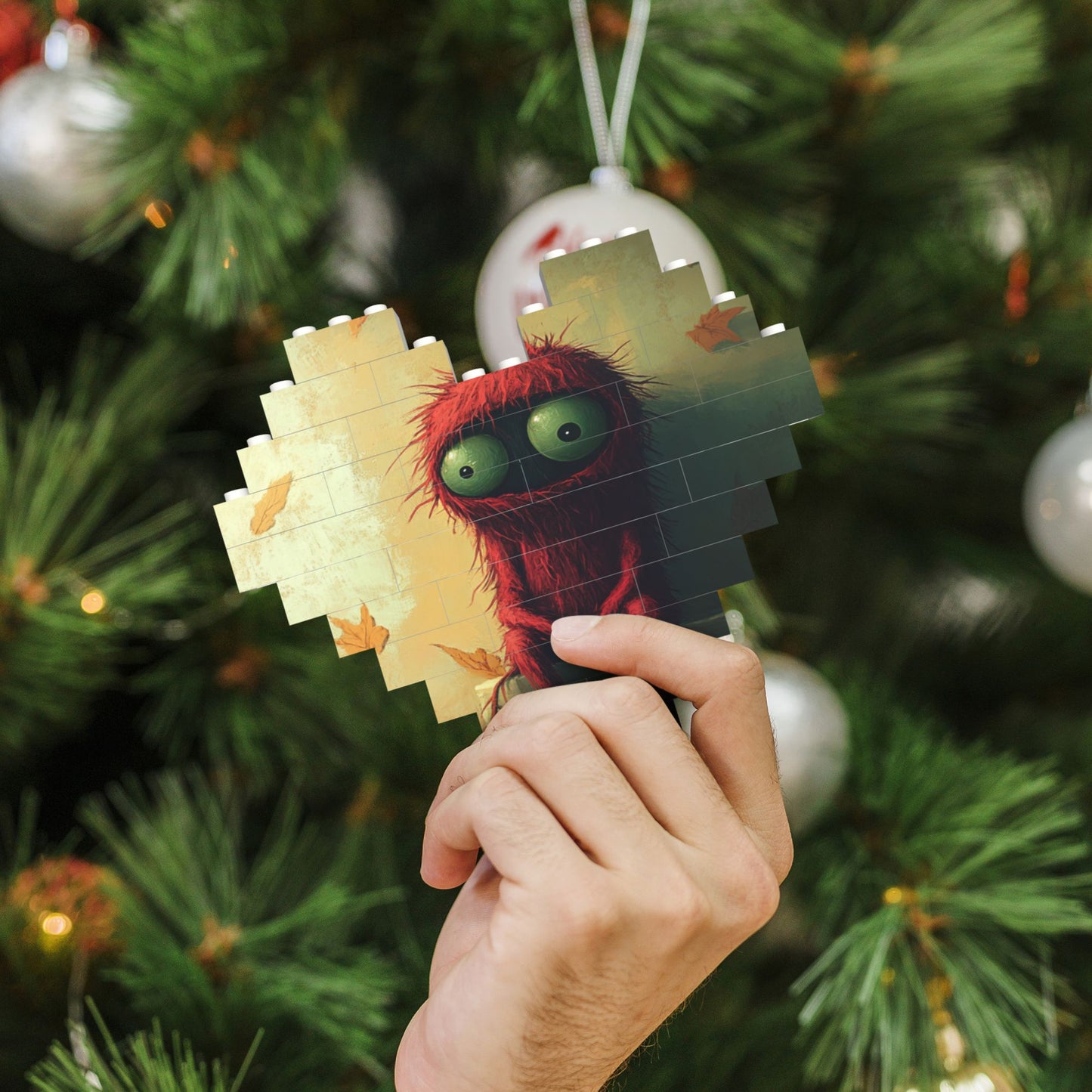 Mini Funny Red Hair Monster Puzzle Blocks - Perfect Blend of Creativity and Unique Decoration